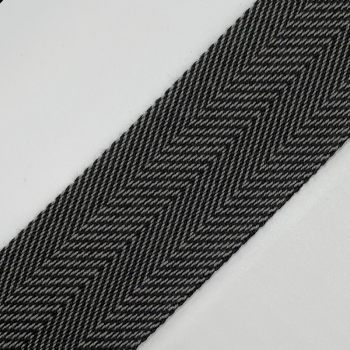 Gurtband 4 cm "Fishbone" schwarz
